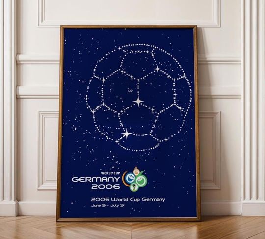Discover 2006 World Cup Germany Poster, Vintage Soccer Print, 4 Sizes