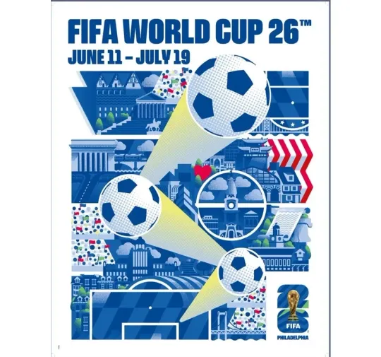 Discover Panini Official FIFA World Cup 2026 Host City Poster Philadelphia 18.5 x 23.5 in