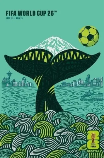 FIFA World Cup 2026 Seattle Poster Soccer Wall Art Print
