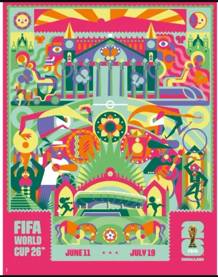 Discover Panini Official FIFA World Cup 2026 Host City Poster Guadalajara 18.5 x 23.5 in