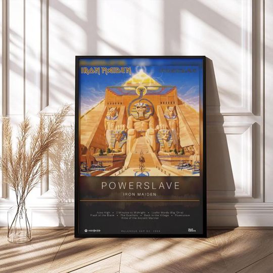 Discover Iron Maiden Posters - Powerslave Posters - Album Poster Prints - Wall Decor Posters - Album Covers