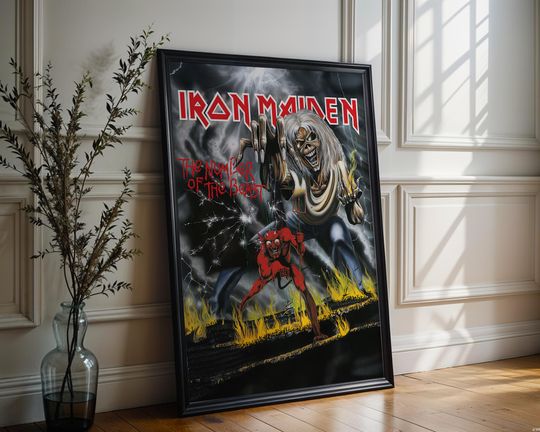 Iron Maiden Poster | The Number of the Beast Poster | Metal Music Poster | Album Cover Poster
