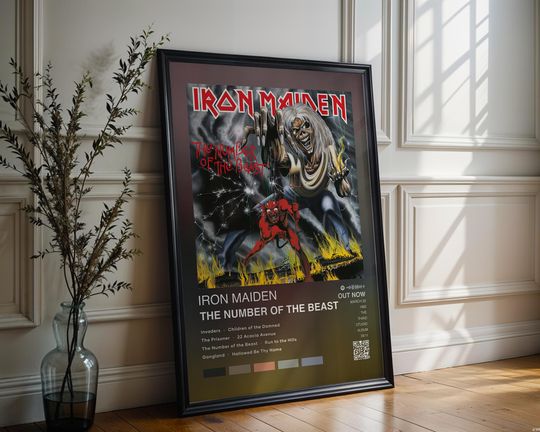 Discover Iron Maiden Poster | The Number of the Beast Poster | 4 Colors | Album Cover Poster