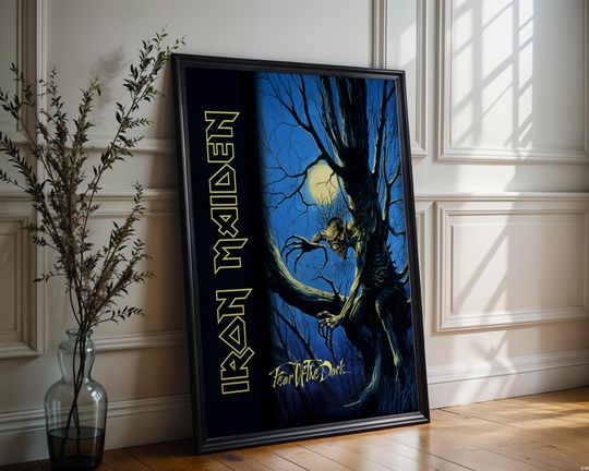 Iron Maiden Poster | Fear of the Dark Poster | Metal Music Poster | Album Cover Poster