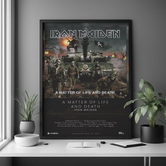 Discover Iron Maiden Poster - A Matter Of Life And Death Poster - Album Poster Prints