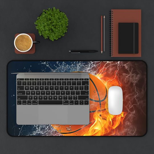 Discover Basketball Desk Mat Gift for Basketball Coaches Team Boys Girls Players Gamers Large Mousepad Keyboard pad for Sports lovers Home Office