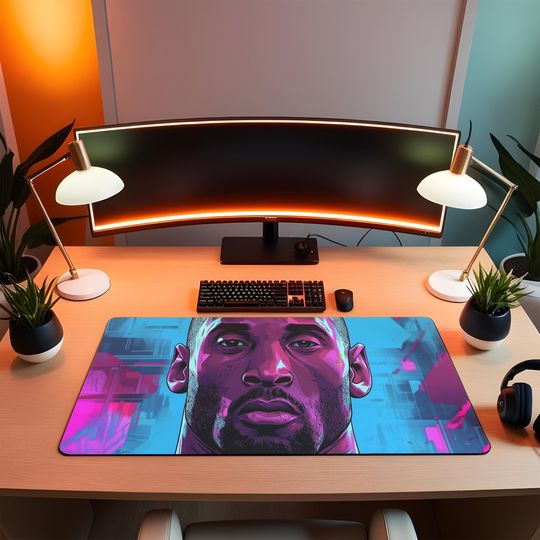 Discover Mamba Out Gaming Mouse Pad |  Basketball Gift | Water Resistant Desk Mat | Non-Slip Rubber Mat