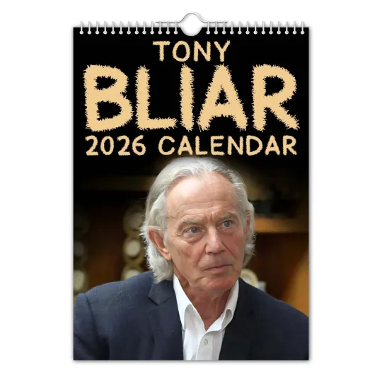 Discover 2026 Wall Calendar  - Tony Blair – Funny - Quirky - Christmas - Birthday