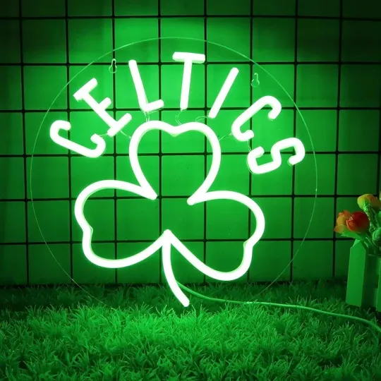 Discover Neon LED Sign Boston Celtics Light Basketball Wall Decoration Sports NBA Mancave