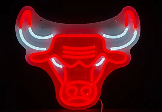 🏀Chicago Bulls Sports Man Cave 14”x12” Neon Light Sign Lamp Bar Sports Decor
