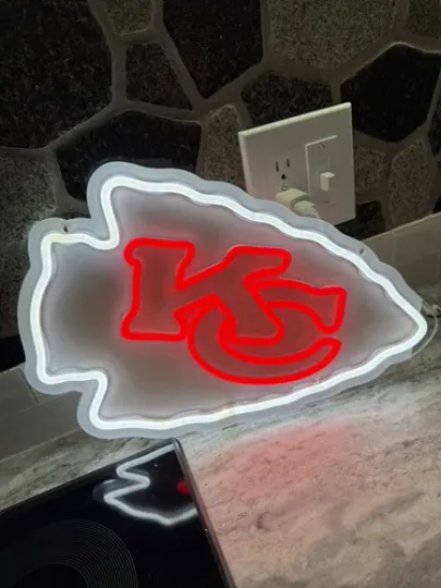 Discover KC Chiefs LED Neon Sign  Wall Sign football  16 by 11”