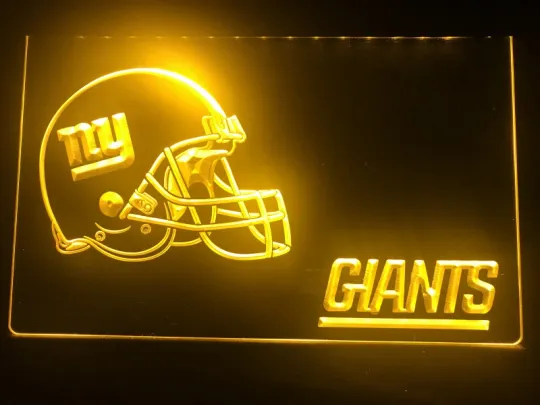 Giants Helmet Super Bowl New York football LED Neon Light Sign décor size 8x12