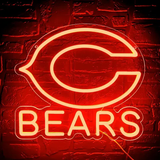 Discover BEARS CHICAGO🏈Neon LED Sign. football Great 4 Home/Bar/Cave/Kids Room See my others
