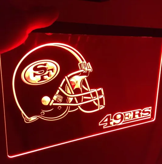 Discover football SAN FRANCISCO 49ERS LED Neon Sign for Game Room,Office,Bar,Man Cave. NEW!