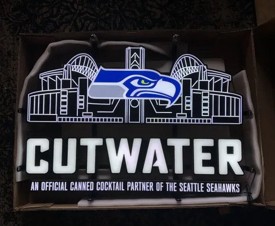 Seattle Seahawks x Cutwater Neon Sign led Man Cave