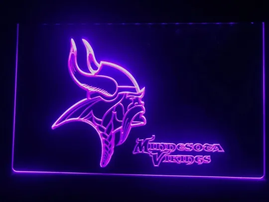 Discover MINNESOTA VIKINGS football LED NEON LIGHT SIGN FOOTBALL MAN CAVE HOME WALL ART DÉCOR