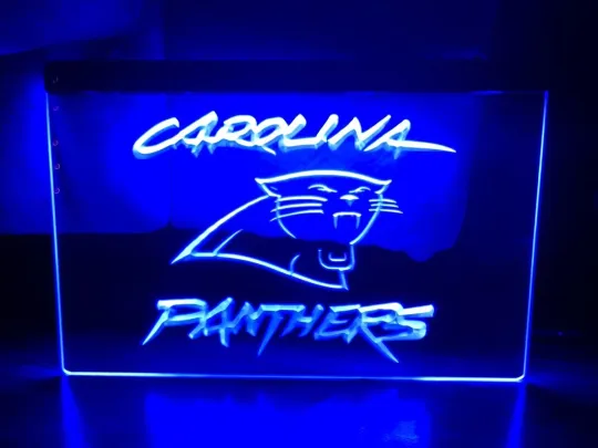 Discover CAROLINA PANTHERS football LED NEON LIGHT SIGN FOOTBALL MAN CAVE HOME WALL ART DÉCOR