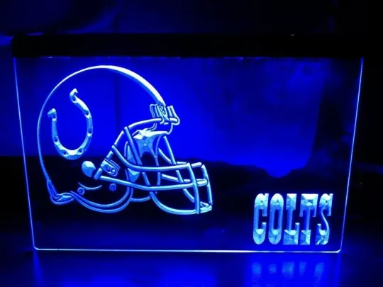 Discover INDIANAPOLIS COLTS football LED NEON LIGHT SIGN FOOTBALL MAN CAVE HOME WALL ART DÉCOR