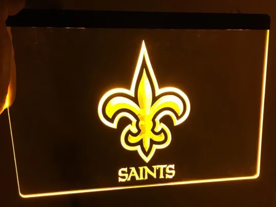 Discover NEW ORLEANS SAINTS football LED NEON LIGHT SIGN FOOTBALL MAN CAVE HOME WALL ART DÉCOR