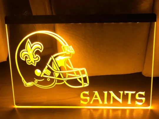 Discover NEW ORLEANS SAINTS football LED NEON LIGHT SIGN FOOTBALL MAN CAVE HOME WALL ART DÉCOR