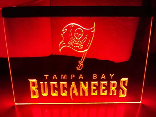 Discover TAMPA BAY BUCCANEERS football LED NEON LIGHT SIGN FOOTBALL MAN CAVE WALL ART DÉCOR