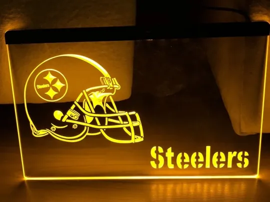 Discover PITTSBURGH Steeler football LED NEON LIGHT SIGN FOOTBALL MAN CAVE BAR WALL ART DÉCOR