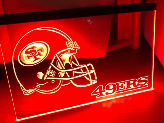 Discover football SAN FRANSISCO 49ERS LED NEON LIGHT SIGN FOOTBALL MAN CAVE BAR WALL ART DÉCOR