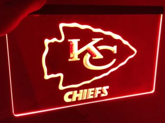 Discover KANSAS CITY CHIEFS football LED NEON LIGHT SIGN FOOTBALL MAN CAVE HOME WALL ART DÉCOR