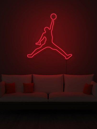 Discover Basketball Air LED Neon Sign - Light Room Interior Design Neon Sign Wall Art Wall Decor Air J