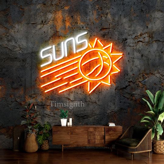Discover Custom NBA Phoenix Suns Handmade LED Neon Light Sign