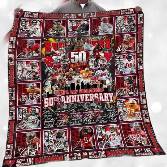 Buccaneers 50th Anniversary Fleece Blanket