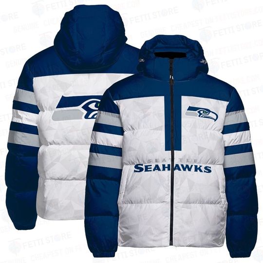 Seattle Seahawks football Starter Thursday Night Gridiron Raglan Unisex Puffer Jacket
