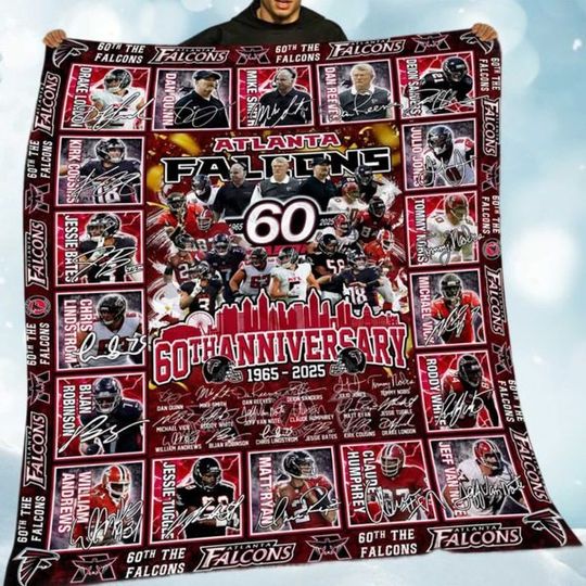 Discover Falcons 60th Anniversary Fleece Blanket