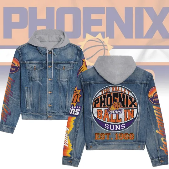 Discover Phoe.nix Sunss Premium Hooded Denim Jacket New Collection AZBTHDJ000278