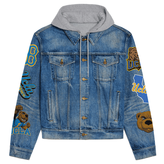 Discover U.CLA Bruinss Premium Hooded Denim Jacket New Collection AZBTHDJ000513