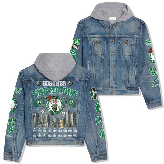 Discover Boston C.elticss Premium Hooded Denim Jacket New Collection AZBTHDJ000272