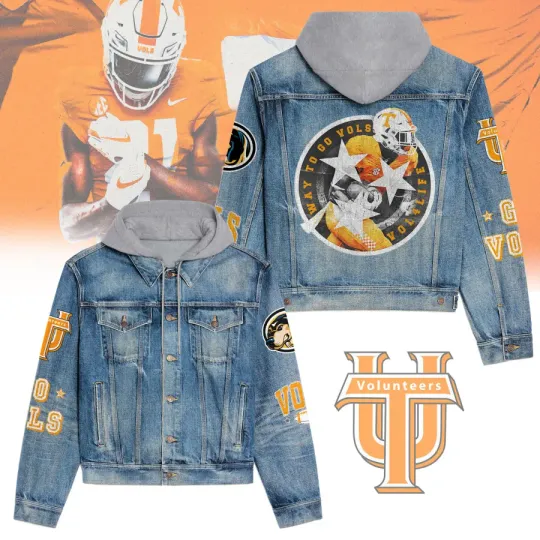 Tennessee Volunteers Premium Hooded Denim Jacket New Collection AZBTHDJ000465