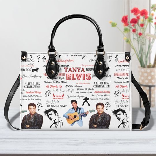 Discover Elvis Presley Leather Handbag, Music Crossbody Bag, King of Rock Gift for Women