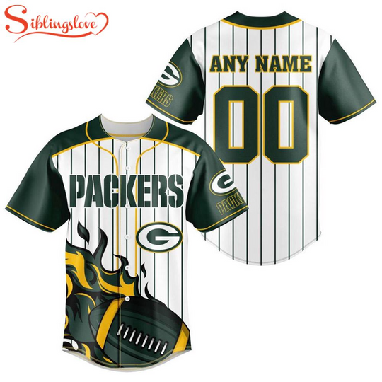 Custom Name And Number Green Bay Packers football Football Baseball Jersey
