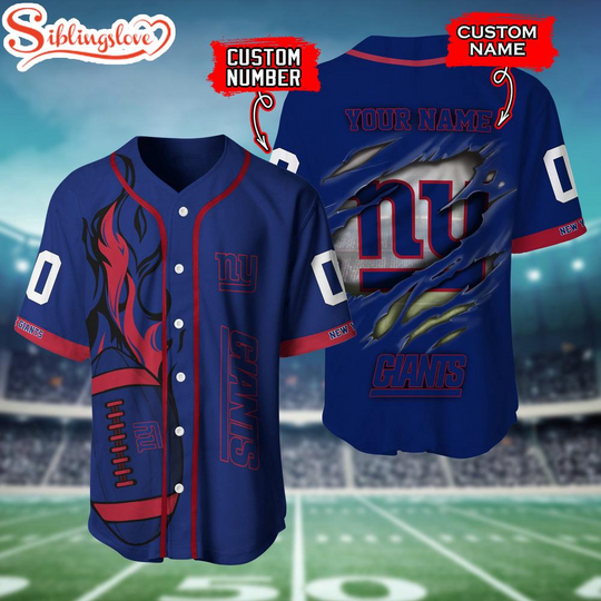 Custom Name And Number New York Giants football Baseball Jersey Shirt