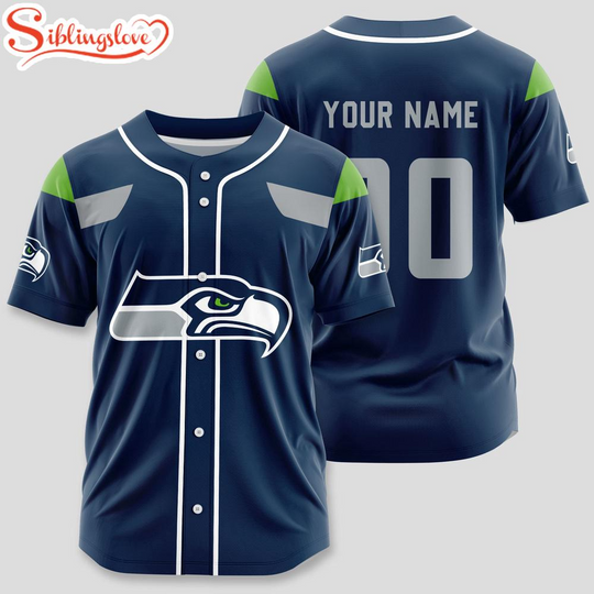 Custom Name And Number Seattle Seahawks football Sport Baseball Jersey