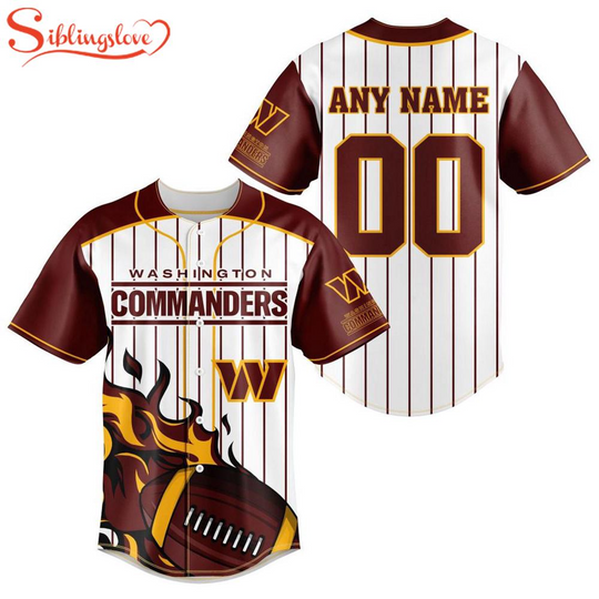 Custom Name And Number Washington Commanders football Football Baseball Jersey