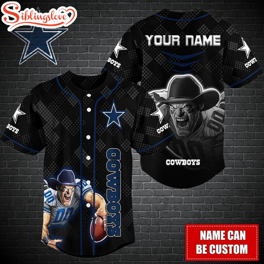 Custom Name football Dallas Cowboys Mascot Baseball Jersey