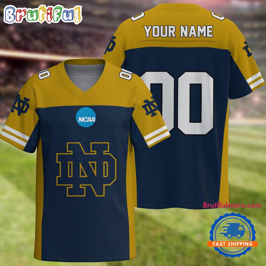 Discover NCAA ND Fighting Irish Sport Team New Season Personalized Football Jersey