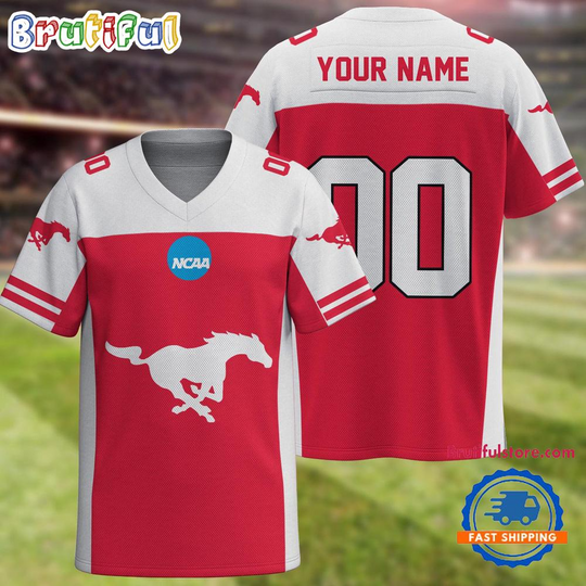 Discover NCAA SMU Mustangs Sport Team New Season Personalized Football Jersey
