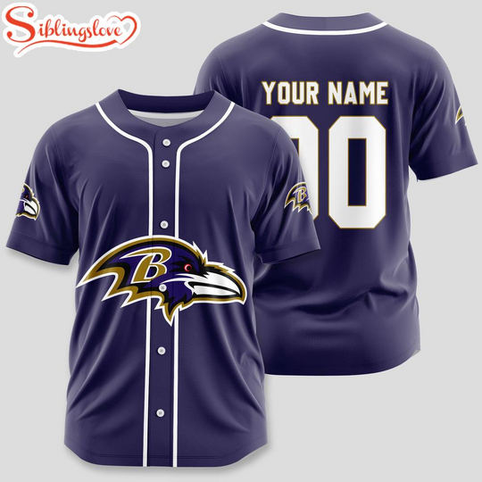 Custom Name And Number Baltimore Ravens football Sport Baseball Jersey
