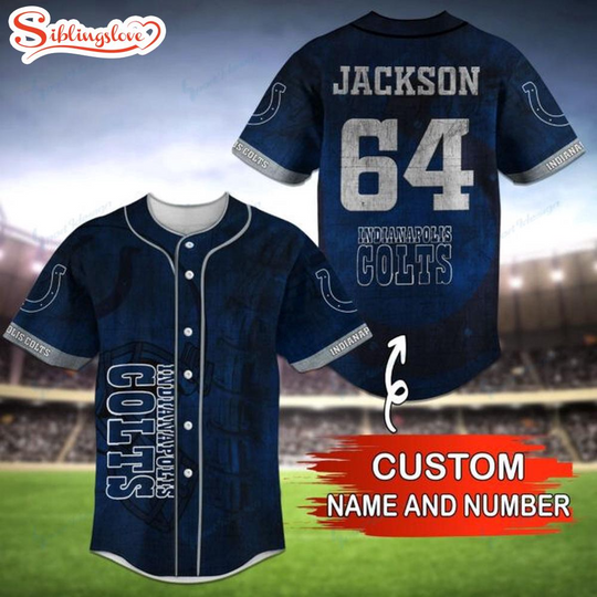 Custom Name And Number football Team Indianapolis Colts Baseball Jersey Shirt