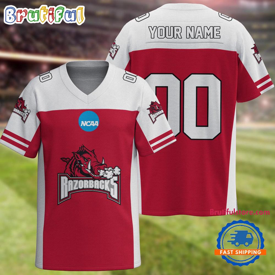Discover NCAA Arkansas Razorbacks Sport Team New Season Personalized Football Jersey