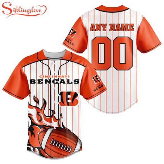 Discover Custom Name And Number Cincinnati Bengals football Football Baseball Jersey