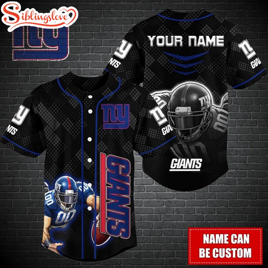 Custom Name football New York Giants Mascot Baseball Jersey